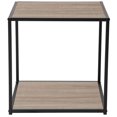 thumbnail image 2 of Midtown Collection Sonoma Oak Wood Grain Finish End Table with Black Metal Frame, 2 of 3