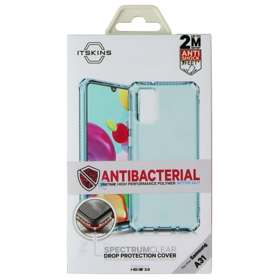 ITSKINS Spectrum // Clear Case for Samsung Galaxy A31 - Light Blue (Transparent)