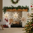 thumbnail image 3 of 5PCS Paper Star Christmas Decorations Christmas 9 Pointed 12 Inch Paper Star Lanterns Large Sage Green Hanging 3D Star Paper Lantern Decorations for Home Xmas Wedding Birthday Party Decor, 3 of 8