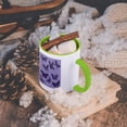 thumbnail image 5 of 3dRose, Vintage Butterflies Purple French Typography, 15oz Two-Tone Green Mug, 5 of 7