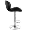 thumbnail image 3 of Elama 2 Piece Adjustable Fux Leather Tufted Bar Stool in Black and Chrome Base, 3 of 10