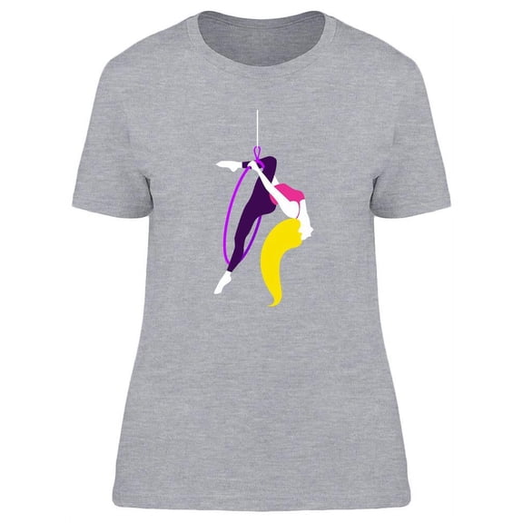 Woman Doing Air Yoga T-Shirt Women -Image by Shutterstock, Female Medium