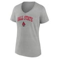 thumbnail image 2 of Women's Gray Ball State Cardinals Campus V-Neck T-Shirt, 2 of 3