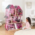 thumbnail image 5 of KidKraft 65944 3 Level Bella Dollhouse with 16 Different Fun Accessories, Pink, 5 of 9