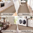 thumbnail image 6 of Ivalue 2'x 10' Kitchen Runner Rug Non Slip Hallway Runner Rug Washable Brown Carpet for Hallway Kitchen Bedroom Floor Corridor, 6 of 8