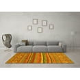 thumbnail image 3 of Ahgly Company Indoor Square Abstract Yellow Modern Area Rugs, 8' Square, 3 of 4
