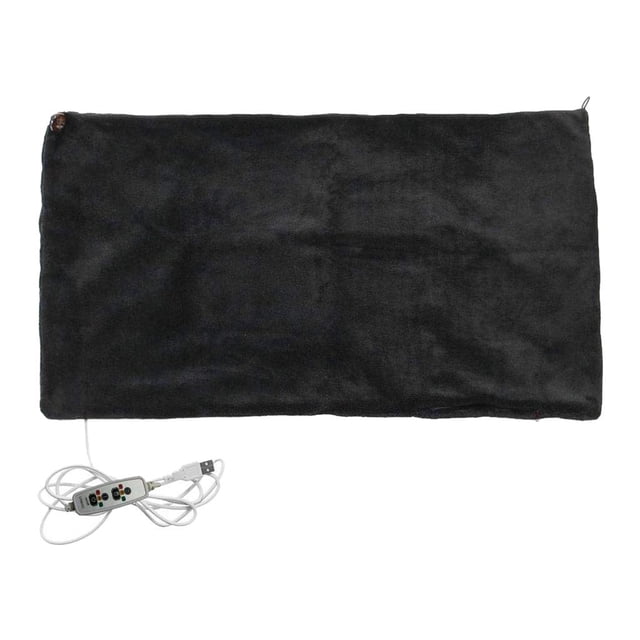 USB Power Heating Shawl Winter Neck Shoulder Lap Electric Warming Heated Blanket Black