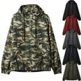 thumbnail image 1 of Men's Hooded Windbreaker Zip Anorak Jacket Pullover, 1 of 7