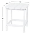 thumbnail image 5 of DecMode 18" x 15" White Resin Outdoor Accent Table, 1-Piece, 5 of 11