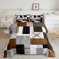 thumbnail image 2 of Erosebridal Geometry Lines Bedding Twin Comforter Set,Patchwork Rectangle Down Comforter,Stripe Bedroom Decor,Reversible,Lightweight,2-Piece, 2 of 7
