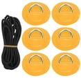 thumbnail image 1 of Juego de cuerda elástica con parche de anillo en D de PVC, 6 uds., juego de cuerda elástica con parche de anillo en D de acero inoxidable, color amarillo, 1 of 10