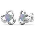 thumbnail image 2 of Mooneye 4 mm Round Opal 925 Sterling Silver Prong Set Women Stud Valentines Day Gifts Earrings, 2 of 4