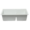 thumbnail image 6 of ALFI brand AB3320DI-W White 33" Double Bowl Drop In Granite Composite Kitchen Sink, 6 of 12