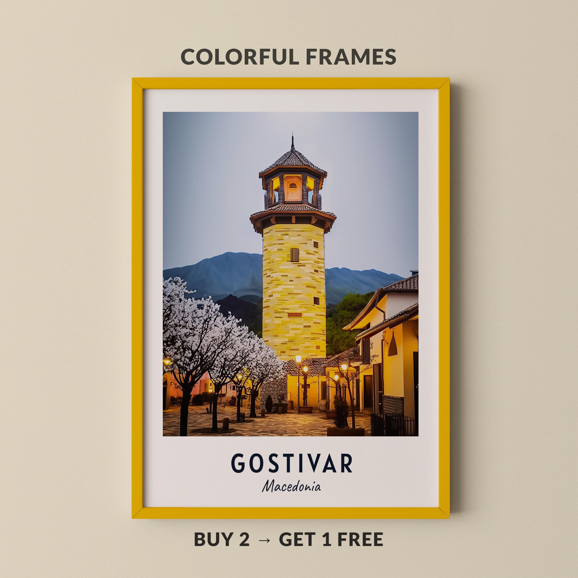 Gostivar Travel Macedonia City Cityscape Poster , Poster Print Only