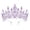 Purple, variant on Callipe Bridal Crown Tiara Princess Queen Fairy Bridal Headpiece Wedding Crown Alloy Rhinestone Birthday Party Prom Gift