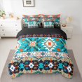 thumbnail image 2 of jejeloiu Southwestern Aztec Geometric 7 Pieces Bedding Comforter Set,Abstract Boho Flower Full Bedding Set For Girls Boys Reversible, 2 of 8