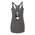 thumbnail image 2 of Wild Bobby Jesus: Ill Be Back Inspirational/Christian Women Tri-Blend Racerback Tank Top, Premium Heather, Medium, 2 of 5