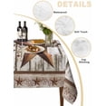 thumbnail image 2 of Texas Star Grey Wooden Table Cloth, Waterproof Tablecloth for Rectangle Tables, Farmhouse Berry Countryside Reusable Washable Fabric Table Cover for Restaurant Kitchen Dining Tables 60"x102", 2 of 9