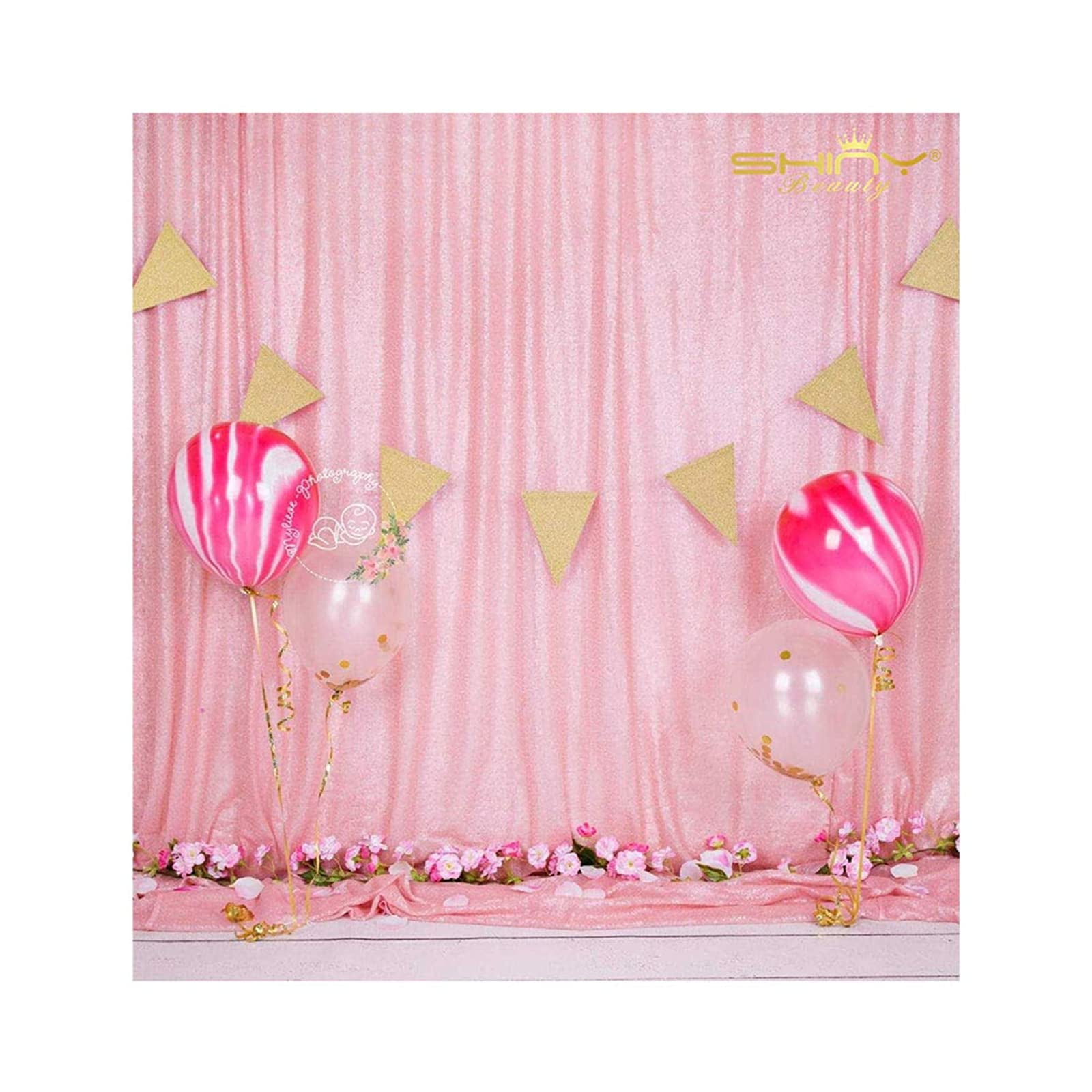 Sequin Curtains 2 Panels Black 2FTx8FT Sequin Photo Backdrop Black Sequin Backdrop Curtain Pack of 2-1011E