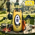 thumbnail image 6 of Solar/Battery Powered Multi-Functional Waterproof Backpack, Bluetooth Speaker, IP66 Waterproof Dry Bag, Heavy Duty Roll Top Closure, Large Capacity Bag for Camping, Hiking, Traveling (Yellow 10L), 6 of 8