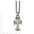 thumbnail image 3 of Stainless Steel Antiqued Cross Necklace; 24 inch; Lobster (Fancy) Clasp; for Adults and Teens; for Women and Men, 3 of 3