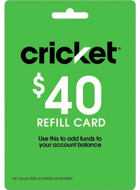 Cricket Wireless CRICKET31273 $40 Refill Card