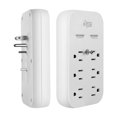 thumbnail image 1 of Extensor de pared con 6 salidas USB-C PD y protector contra sobretensiones, cargador de pared USB multienchufe, 2 puertos USB-A y USB-C de 20 W., 1 of 4
