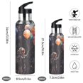 thumbnail image 2 of Yayeee 20oz Insulated Water Bottle Double Wall Stainless Steel with Flip Straw Lid, Black Watercolor Space, 2 of 7