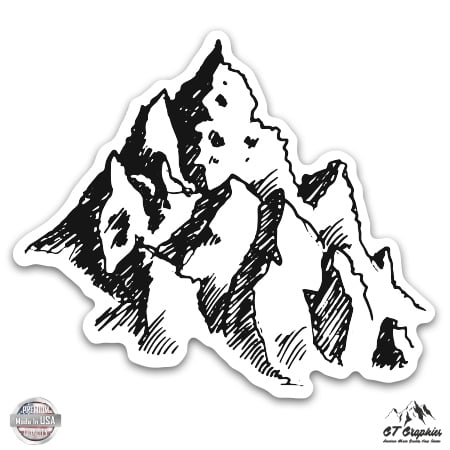 Mountains Adventure - 8" Vinyl Sticker - For Car Laptop I-Pad - Waterproof Decal