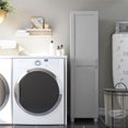 thumbnail image 2 of Systembuild Evolution Lory Framed 60" Tall Storage Cabinet, White, 2 of 8