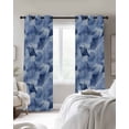 thumbnail image 3 of Blue Fish Coastal Blackout Curtains 84 Inches Long, Watercolor Beach Ocean Nautical Thermal Insulated Black Out Curtains, Darkening Window Curtain Drapes for Bedroom Living Room 52"x84" 2 Panels, 3 of 9