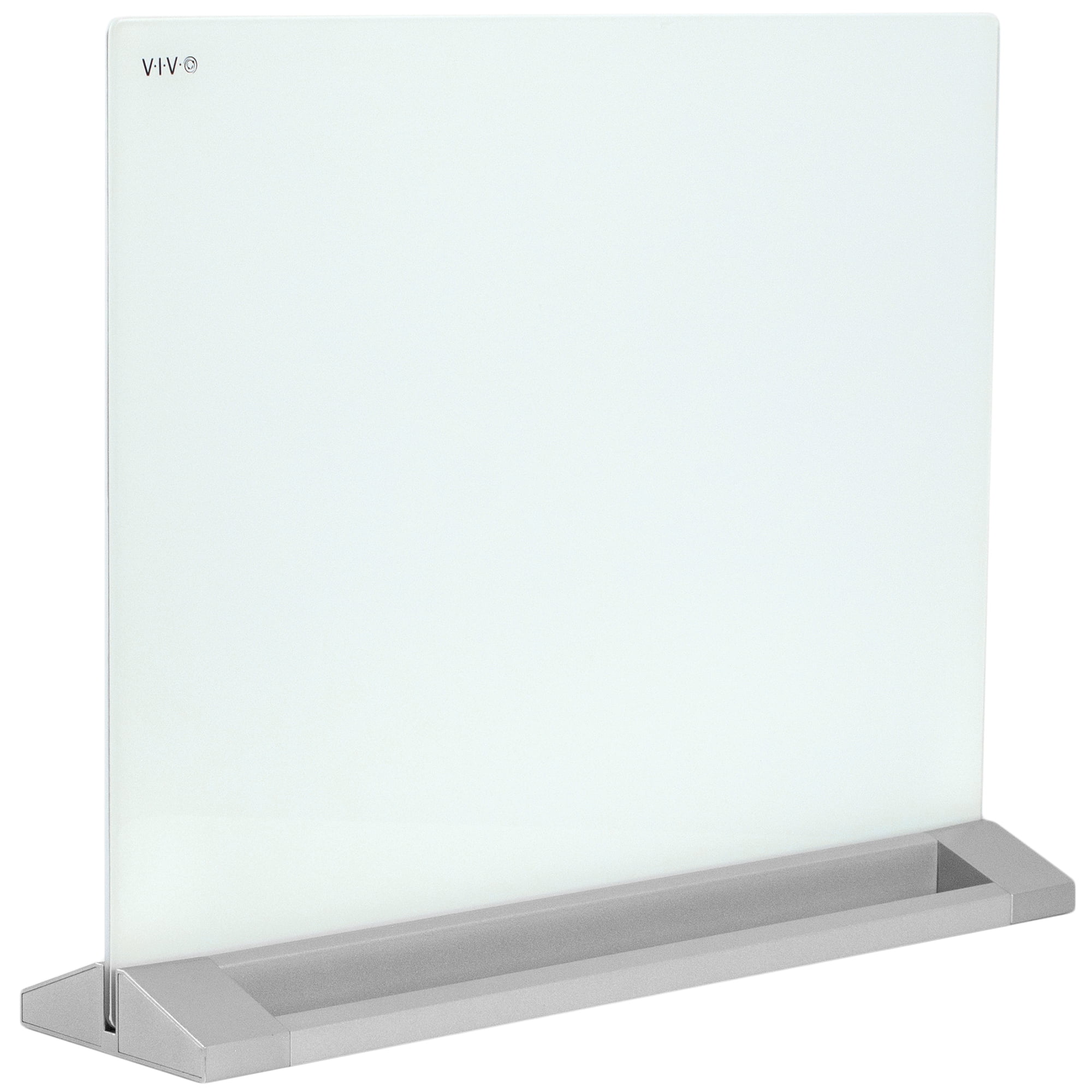 VIVO Glass Dry Erase Board, Freestanding Desktop Divider 23" x 19" Dual Sided Whiteboard