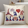thumbnail image 5 of Clearance! Boovnll 4th of July Pillow Covers 18x18, Red White Blue Stars Stripe Linen Throw Pillow Covers - Patriotic Pillow Covers for Memorial Day Home Sofa Couch Decor, 4th of July Decorations, 5 of 6