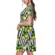 thumbnail image 2 of Easygdp Lemons on Striped para Vestido Transpirable de Mujer, Vestido Suelto de Manga Corta con Pliegues y Bolsillos para el Verano, 2 of 6