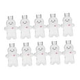 thumbnail image 1 of 10Pcs Juice Bottles Gingerbread Man with Caps for Milk Tea Juicing Milkshake Clear, 1 of 8