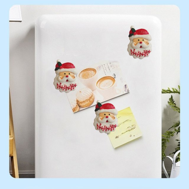 MORESEC New Year Christmas Fridge Stickers Gift Magnetic Stickers Three Dimensional Window Glass Stickers Decorations Deals of the Day Clearance Prime, Multicolor