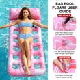 thumbnail image 7 of Livhil Pool Floats for Adult, Large Inflatable Pool Float , Pool Lounger with Headrest, Pool Rafts, Tanning Pool for Swimming Pool Party, Pink, 7 of 7