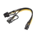 thumbnail image 1 of Uxcell 6 Pin a 2 x PCIe 8 Pin (62) Adaptador de alimentación macho PCI Express Cable divisor de 220 mm para tarjeta gráfica, 1 of 6