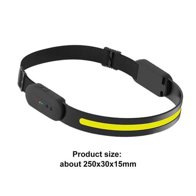 Linterna frontal LED compatible con Bluetooth COB Camping Headlight para correr (negro) Ndcxsfigh Para Estrenar