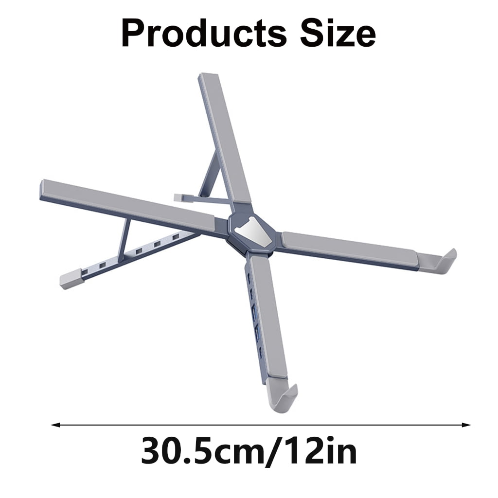 Foldable Laptop Holder With USB TypeC PD100W Adapter Heat Dissipation Aluminum Desktop Stand for Tablets and Notebook