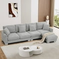 thumbnail image 6 of Ouyessir Convertible Sectional Sofa, Comfy Chenille 4 Seat L Shaped Modern Sofa Couch with Reversible Ottoman, 6 of 8