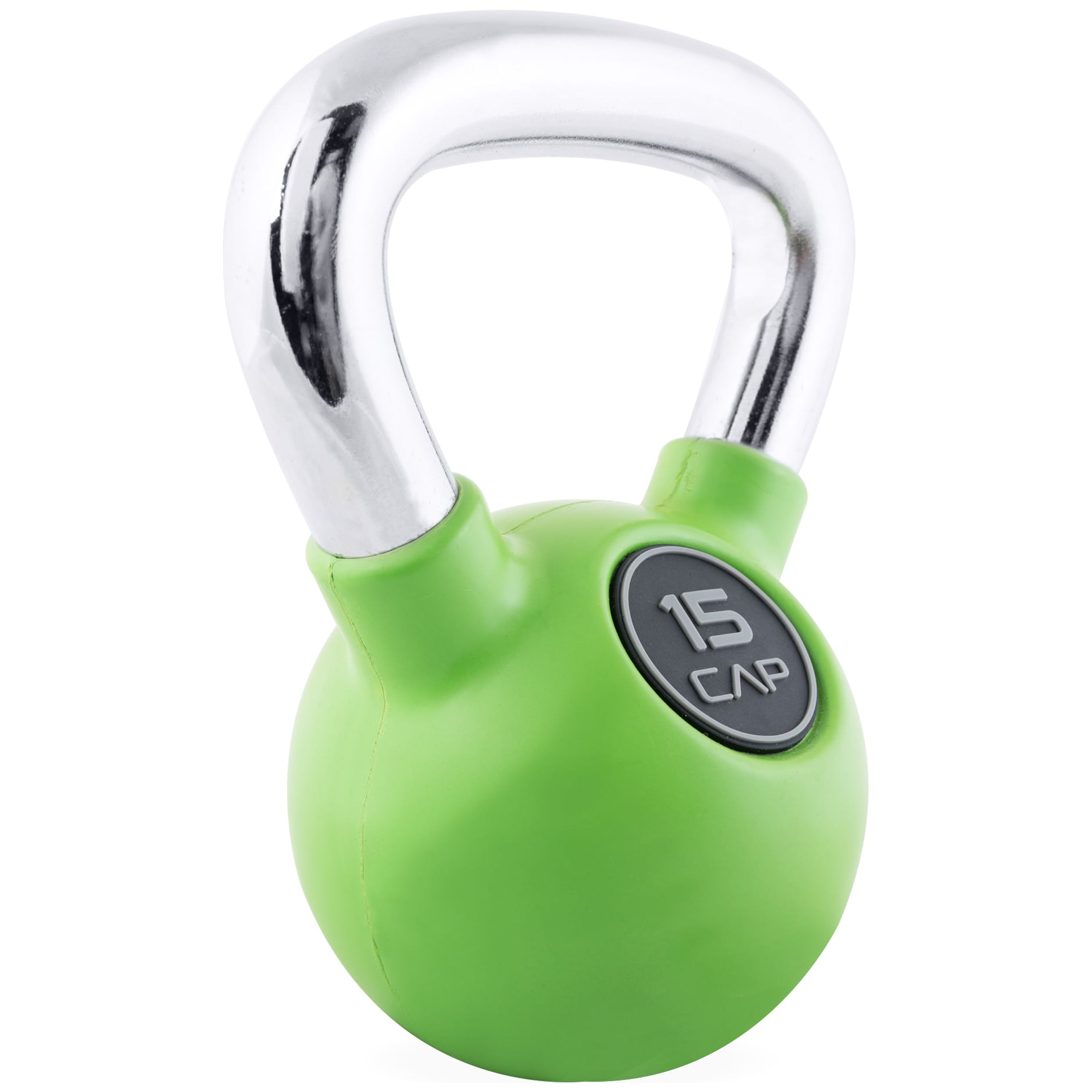 CAP Barbell Rubber Coated Kettlebell, 15lb, Single