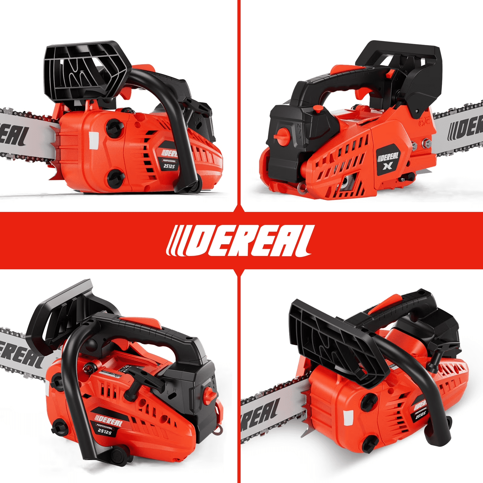 12 in. Professional Chainsaw 25.4 CC 2-Cycle Lightweight One-Hand Chainsaw