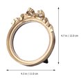thumbnail image 3 of 1 Pce Miroir de Maquillage Rond Portable avec Nœud, Petit Miroir en Résine pour Femmes, 3 of 8