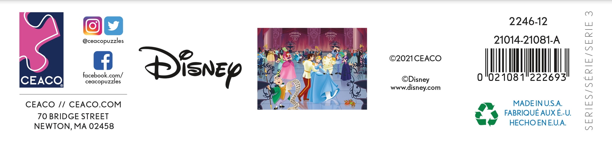 Ceaco 300-Piece Disney Cinderella Interlocking Jigsaw Puzzle