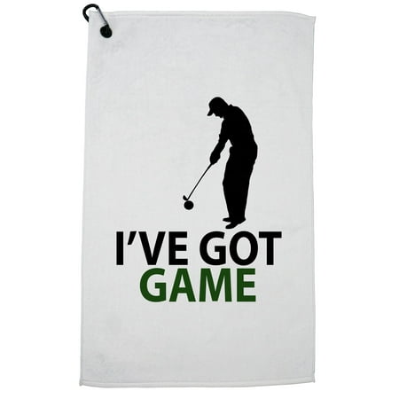 I've Got Game - Golf Proud Golfer Low Handicap Golf Towel with Carabiner