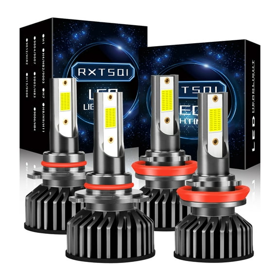 For Chevy Silverado 1500 2019-2020 LED Headlight Bulbs 9005 H11 High and Low Beam 4pc
