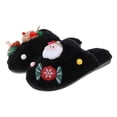 thumbnail image 3 of Gubotare Christmas Gifts for Women Women Perfect Soft Plush Comfy Warm Slip-On Slippers fo Women Indoor fluffy House Slippers for Women and Men Non-slip Fuzzy Flat Slides Size 6.5 (Black,6.5), 3 of 6