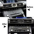 thumbnail image 2 of ZS Car Carbon Fiber Air Vent AC CD Panel Cover Trim Set For Lexus IS250 IS350 IS-Series 2014 2015 2016 2017 2018 ABS Plastic, 2 of 12