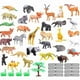 thumbnail image 1 of Wartleves Animales salvajes, zoológico, safari, granja, regalo para niños, 53 piezas, figuras de juguete de animales N32024, 1 of 1